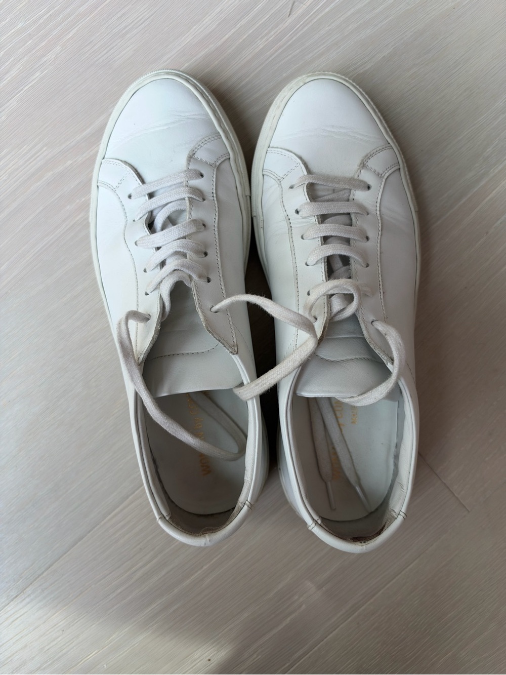 Common Project White Leather Sneakers - size 37